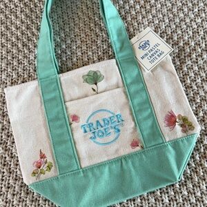 The Garden Party Series Trader Joe's Pastel Canvas mini tote